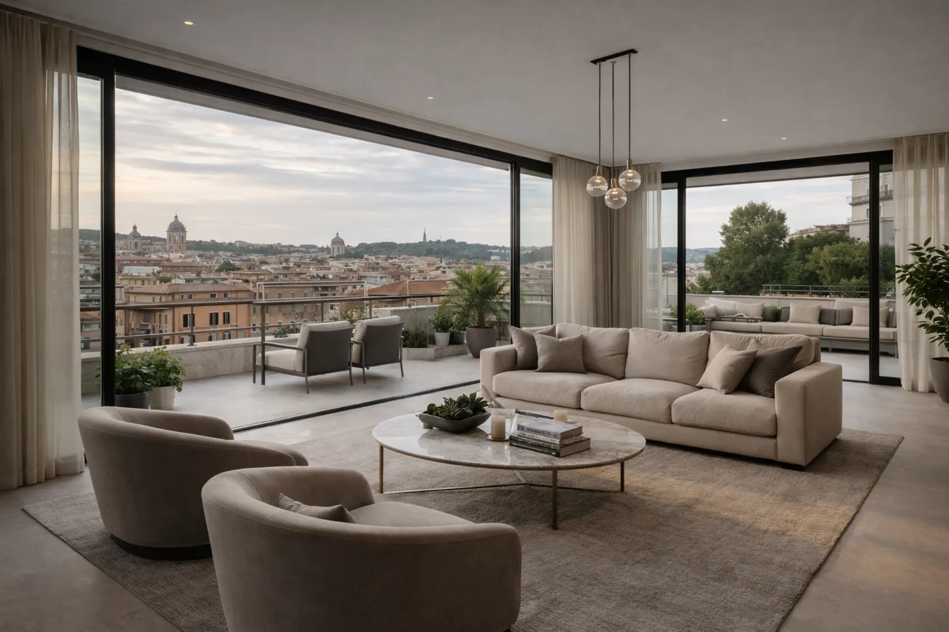 Appartamento di lusso con vista su Roma